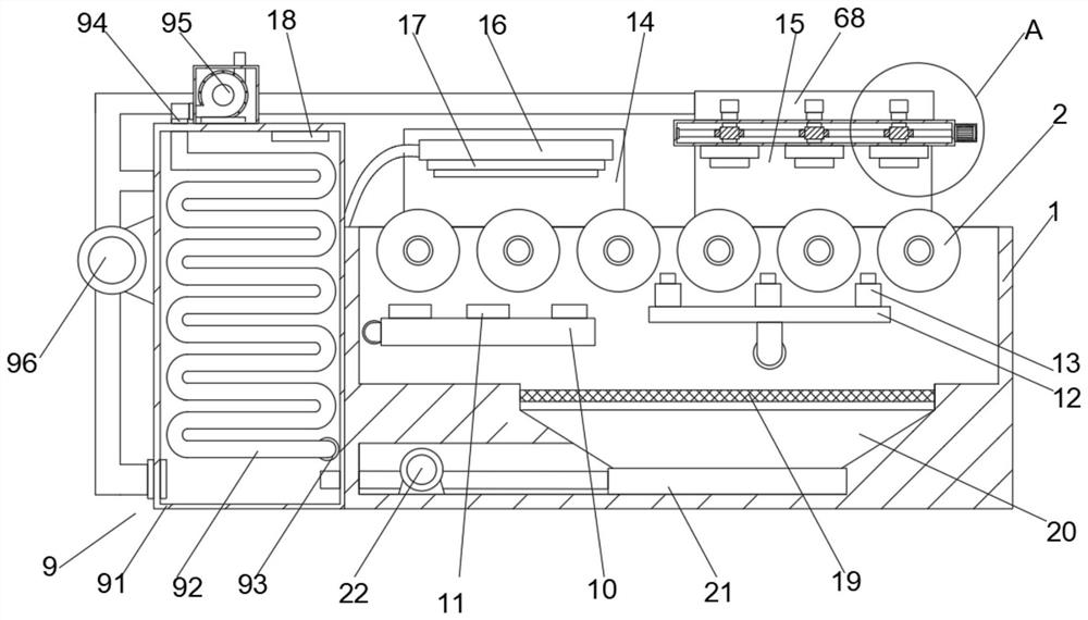 Cooling device for high-speed wire air cooling machining and using method of cooling device