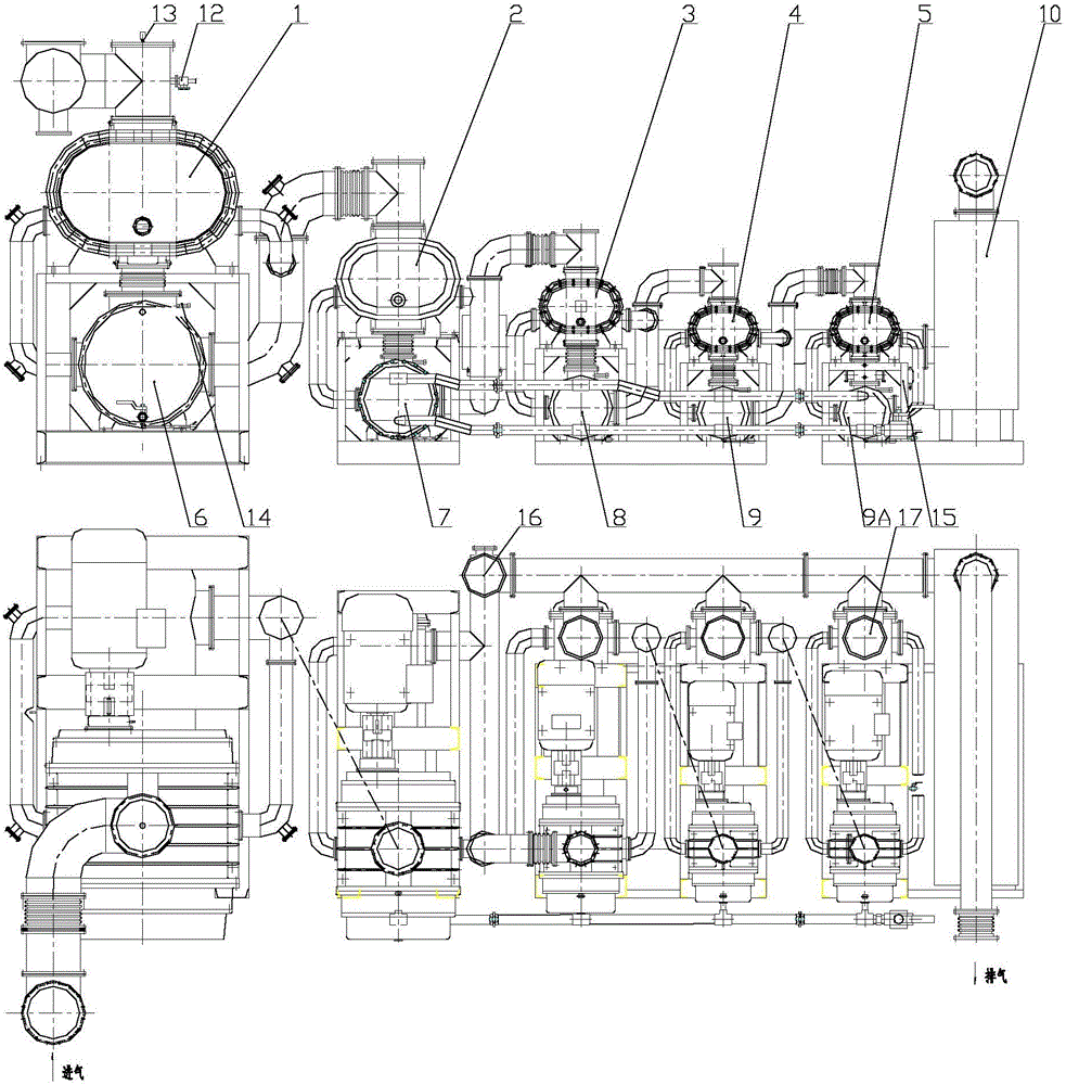 A vacuum pumping system for a wind tunnel body