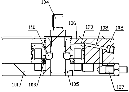 Bottle blowing machine bed die locking mechanism