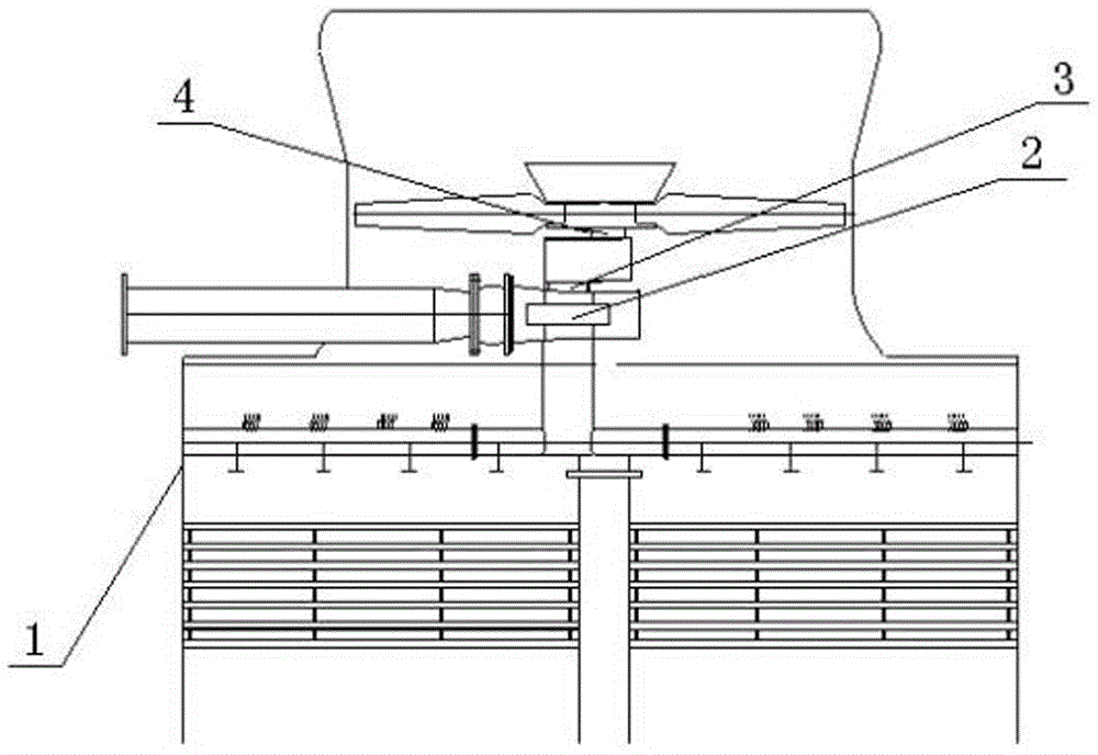 Reverse blowing deicing type hydraulic energy recycling cooling tower