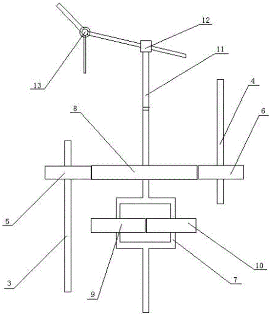 Reverse blowing deicing type hydraulic energy recycling cooling tower