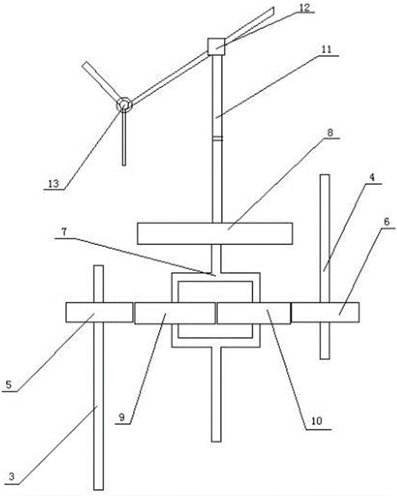 Reverse blowing deicing type hydraulic energy recycling cooling tower