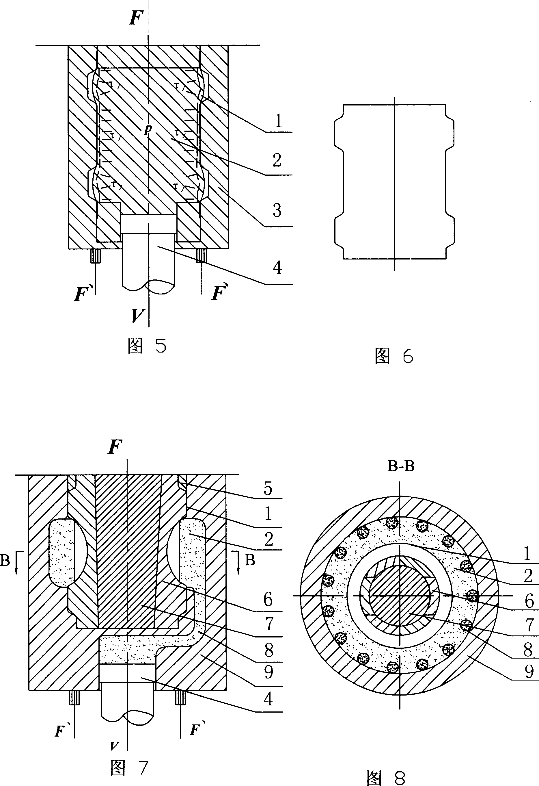 Internal and external pressurization compound forming method for axisymmetric thin-wall special-shaped curved work piece with large section surface