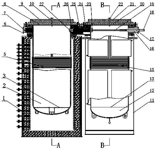 Sponge titanium reduction distillation system with linear-shaped passage