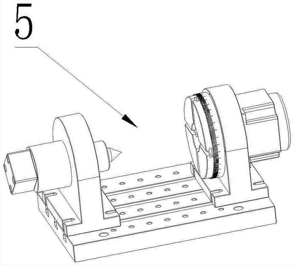 Multistation multiaxis numerical control machining device combining vertical type and horizontal type