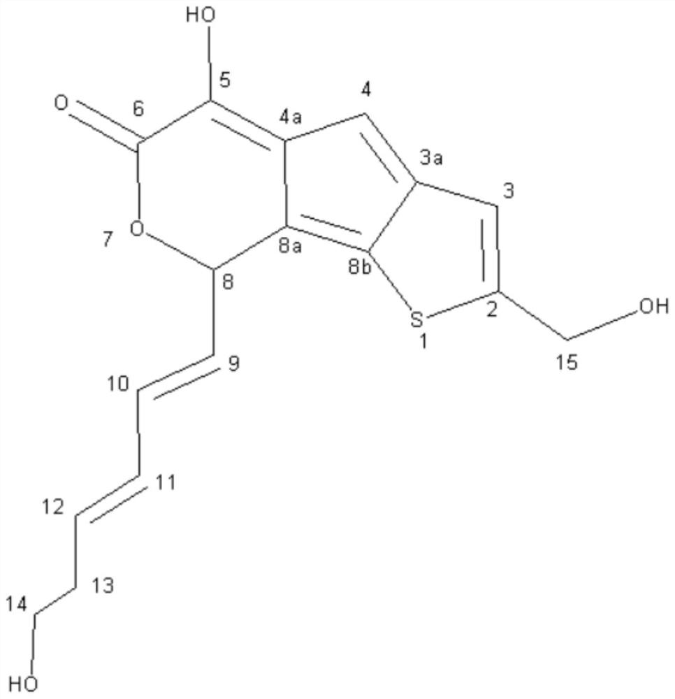 Sulfur-containing diene compound and preparation method and application thereof