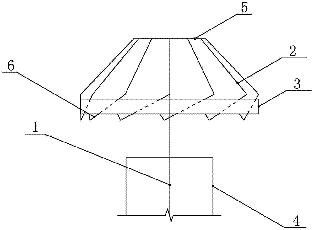 A fixed blade type low wind resistance windpipe rain cover