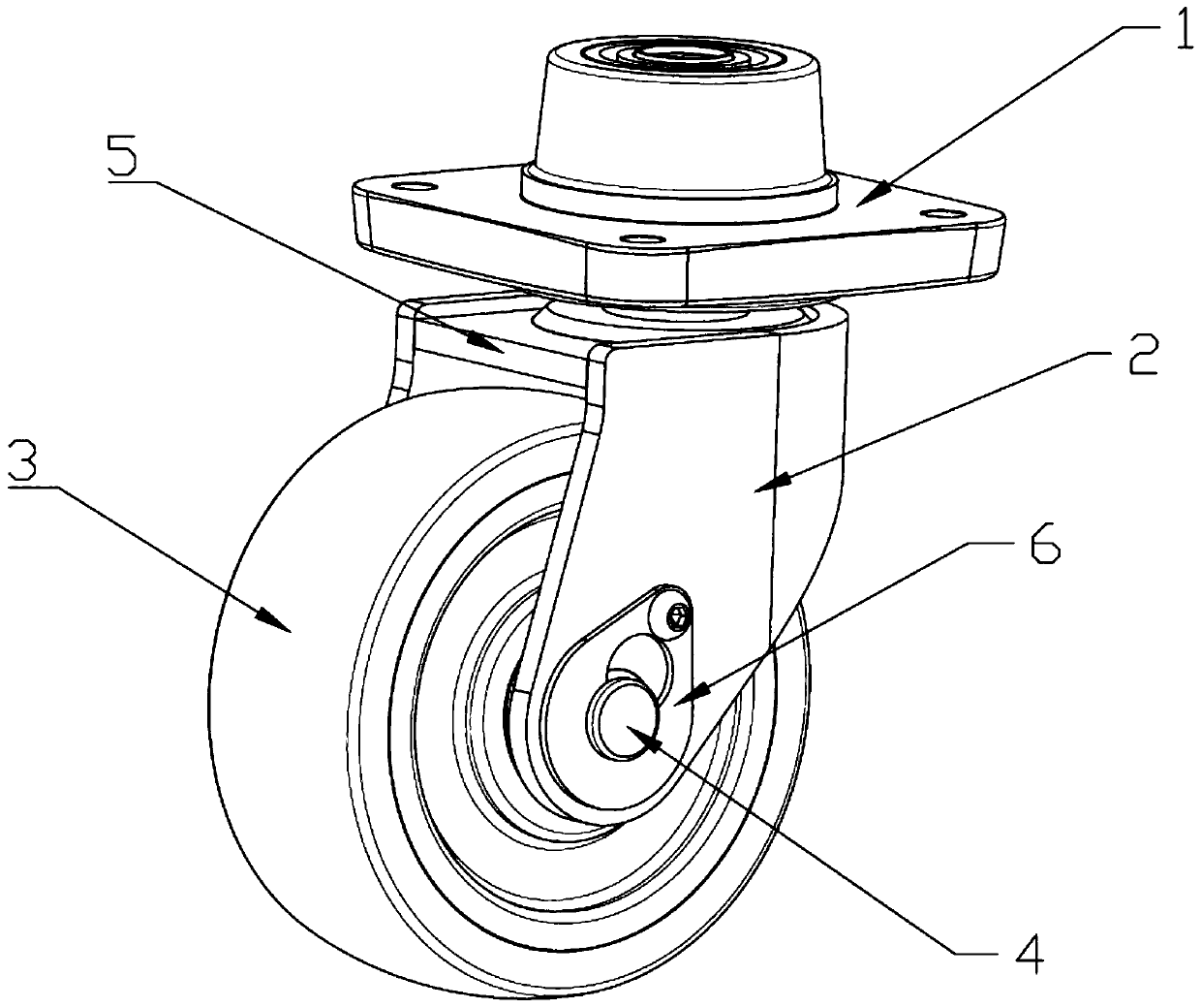 Large-bearing universal caster easy to assemble and disassemble