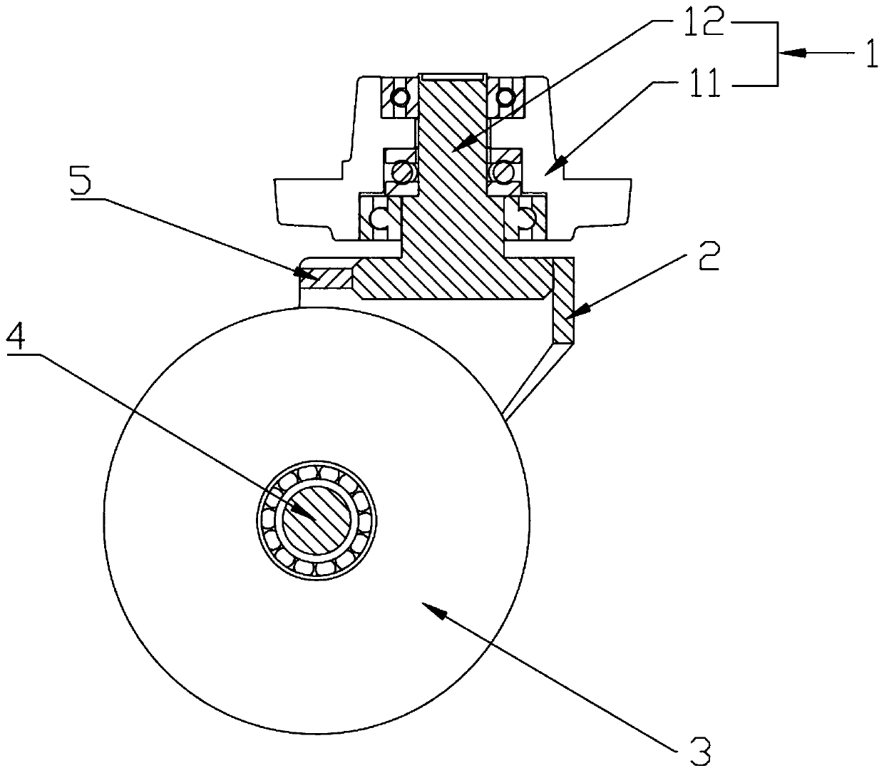 Large-bearing universal caster easy to assemble and disassemble