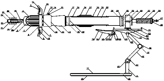 Cervical disease examining and sampling device used in gynecology department