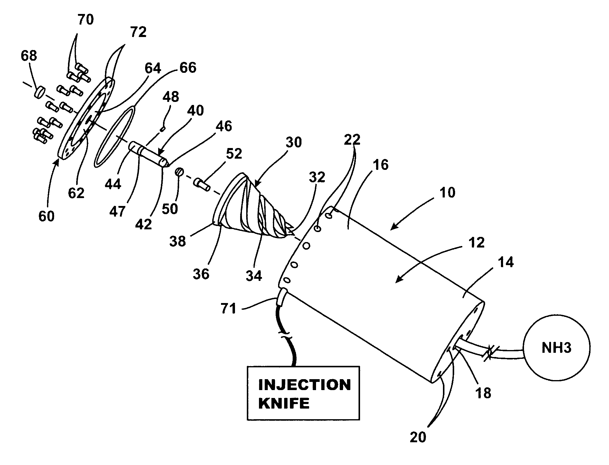 Apparatus and method for reducing anhydrous ammonia application by optimizing distribution