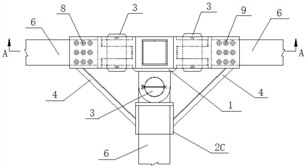 A concrete support pin-mounted assembly suitable for foundation pit support