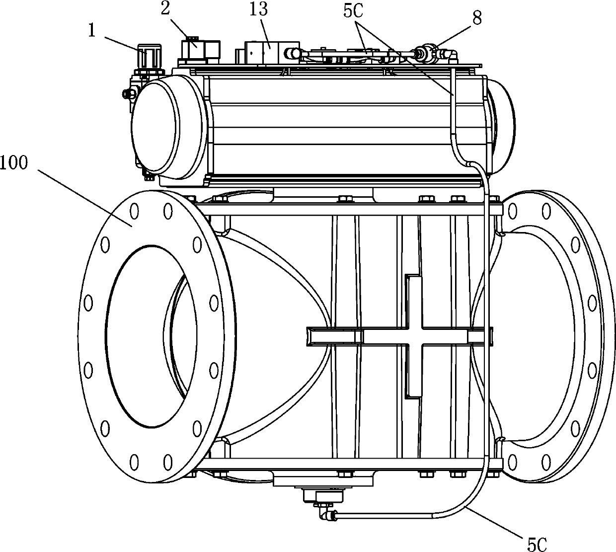 Pneumatic valve control mechanism