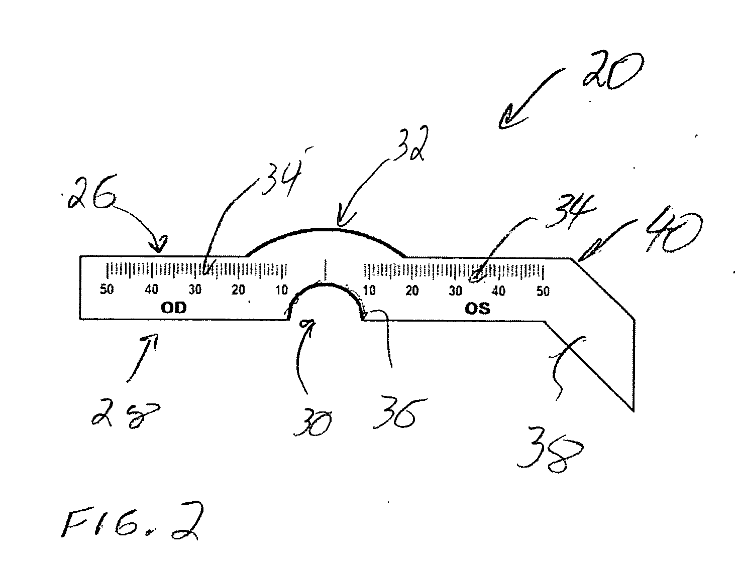 Monocular PD ruler