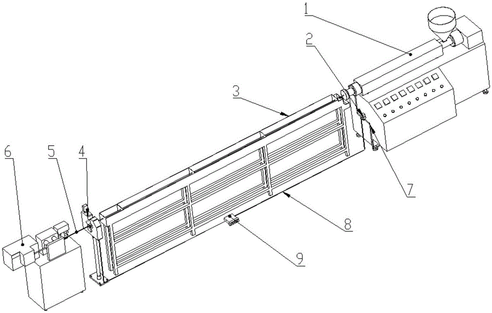 Production method and production line for measuring size of pipe diameter of sucking pipes on line