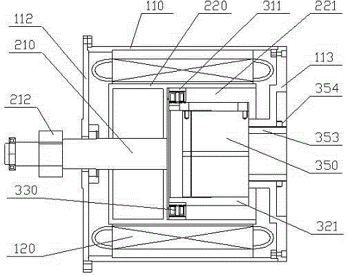 Built-in multiple-disk braking permanent magnet motor