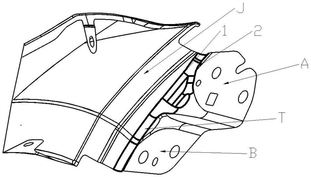 Method for eliminating distortion of lap joint area of fender stamping part front bumper