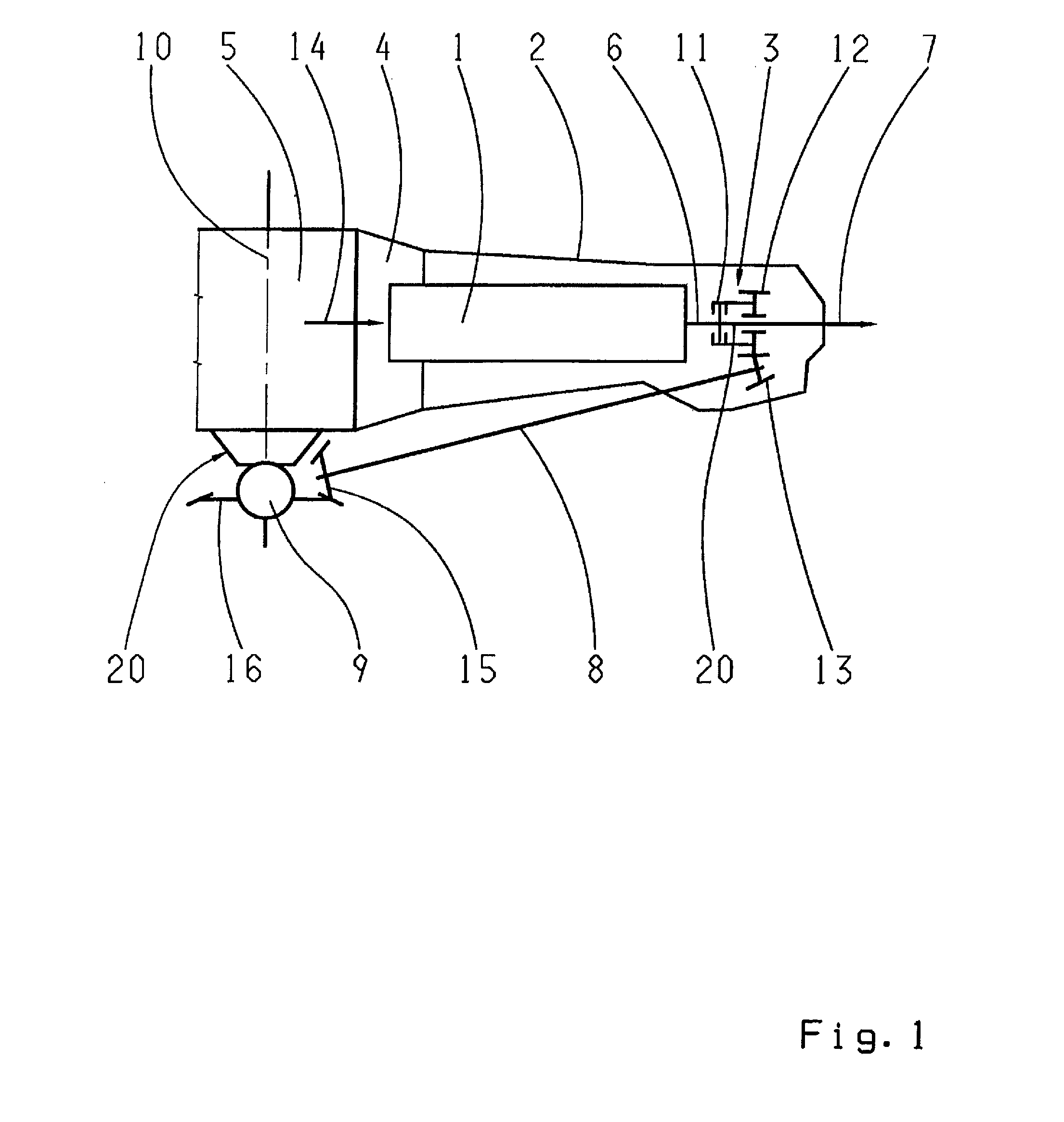 Drive train arrangement for a vehicle