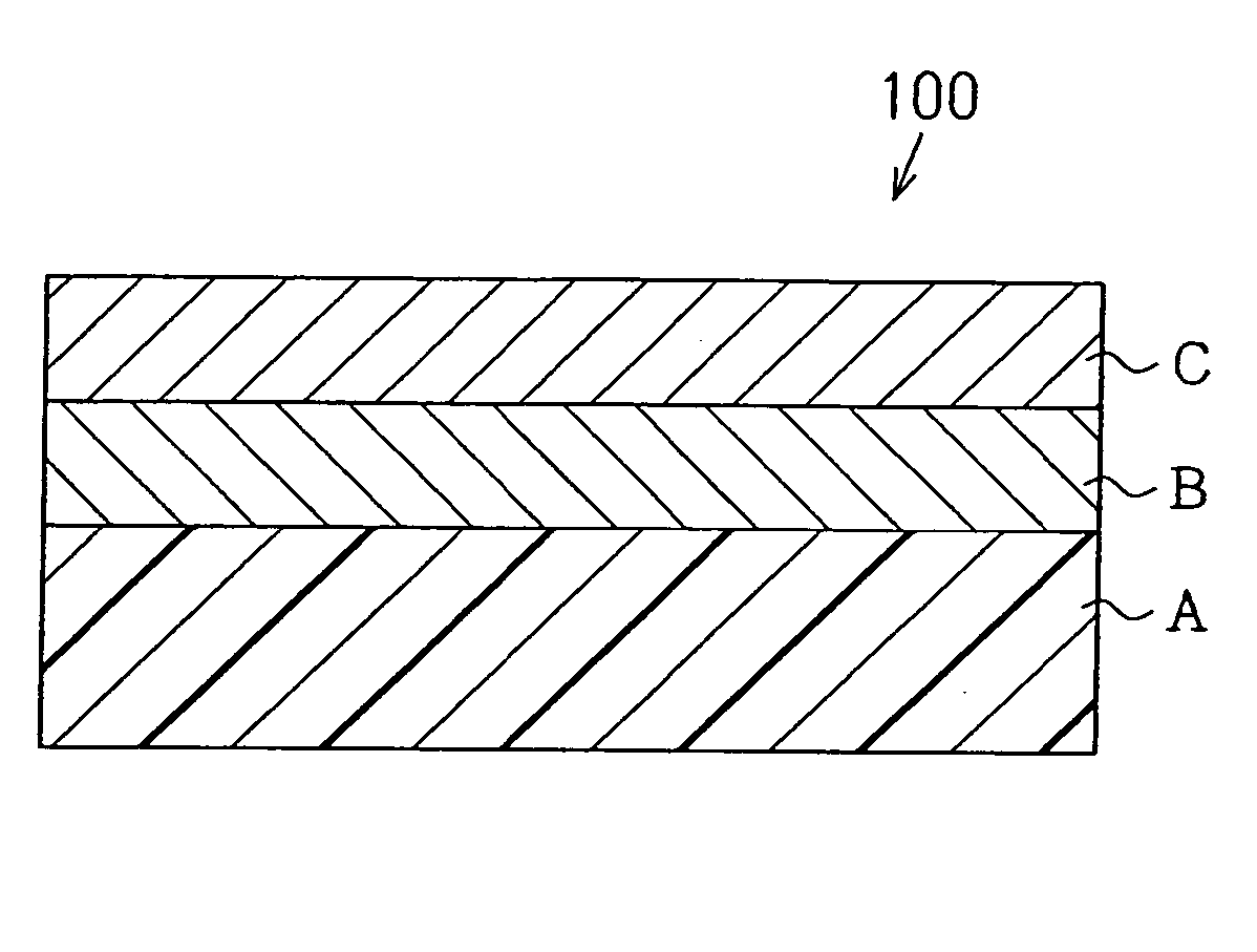 Transparent conductive laminate film, touch panel having this transparent conductive laminate film, and production method for this transparent conductive laminate film