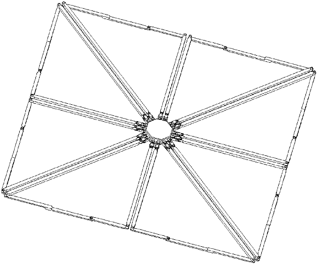 Space folding and extending mechanism with five-rod mechanisms as extensible units