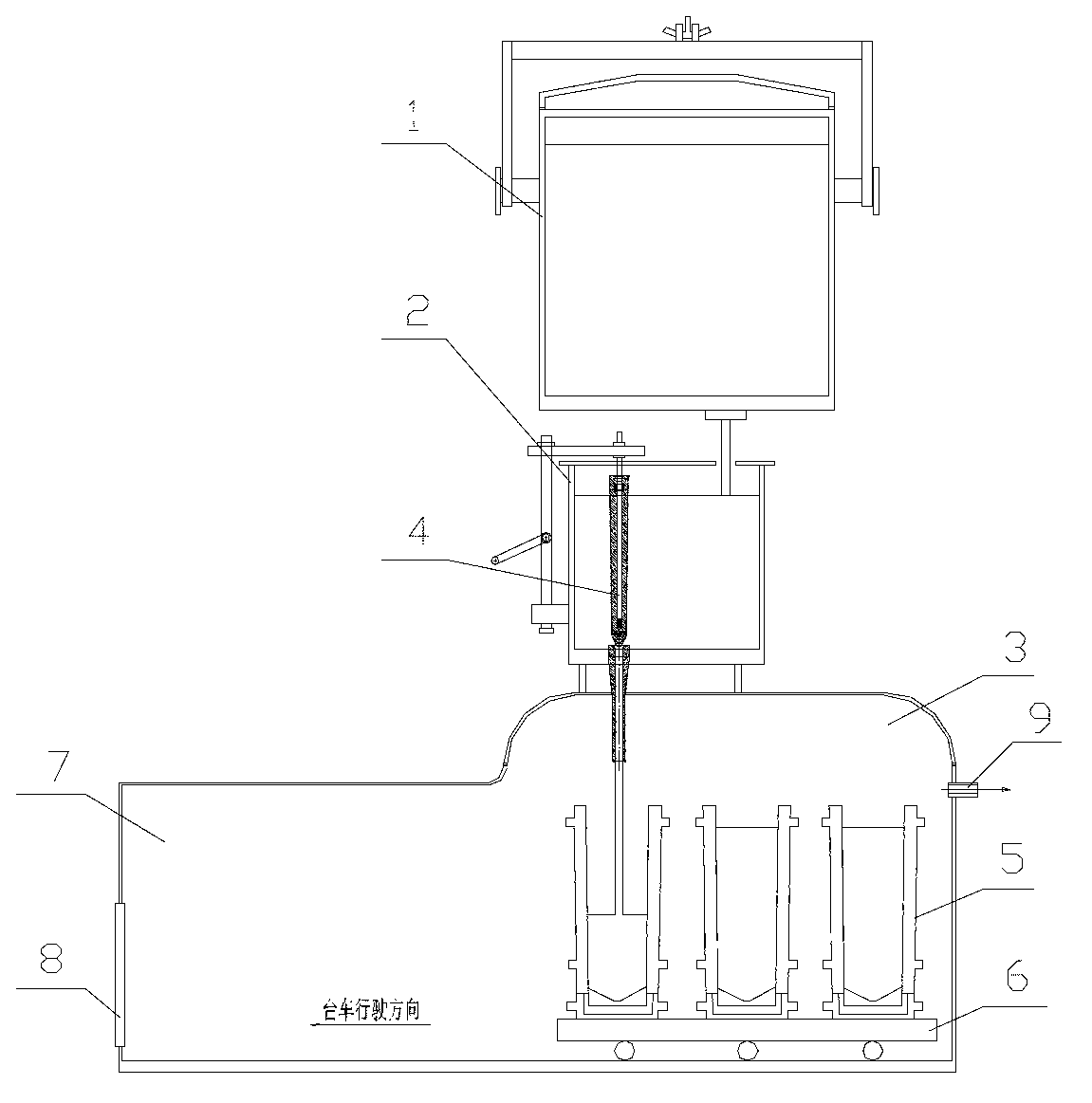 Steel ingot vacuum casting device