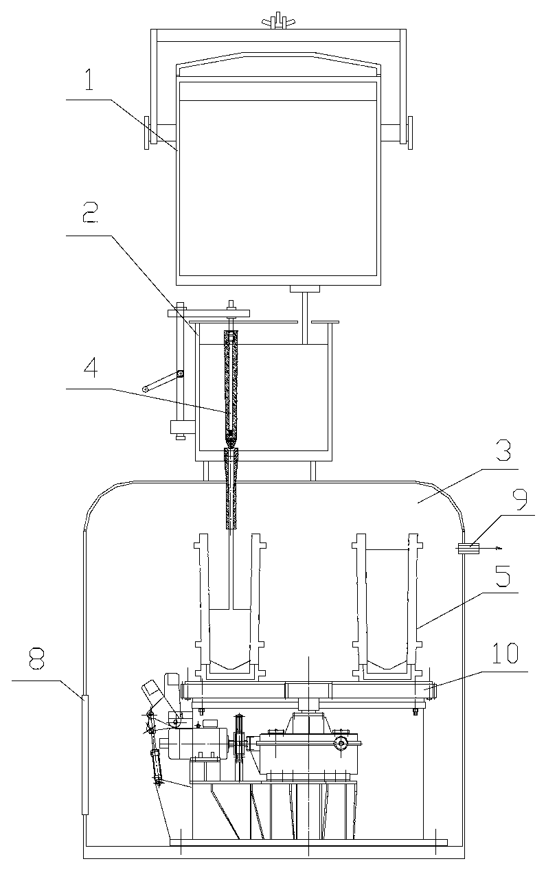 Steel ingot vacuum casting device