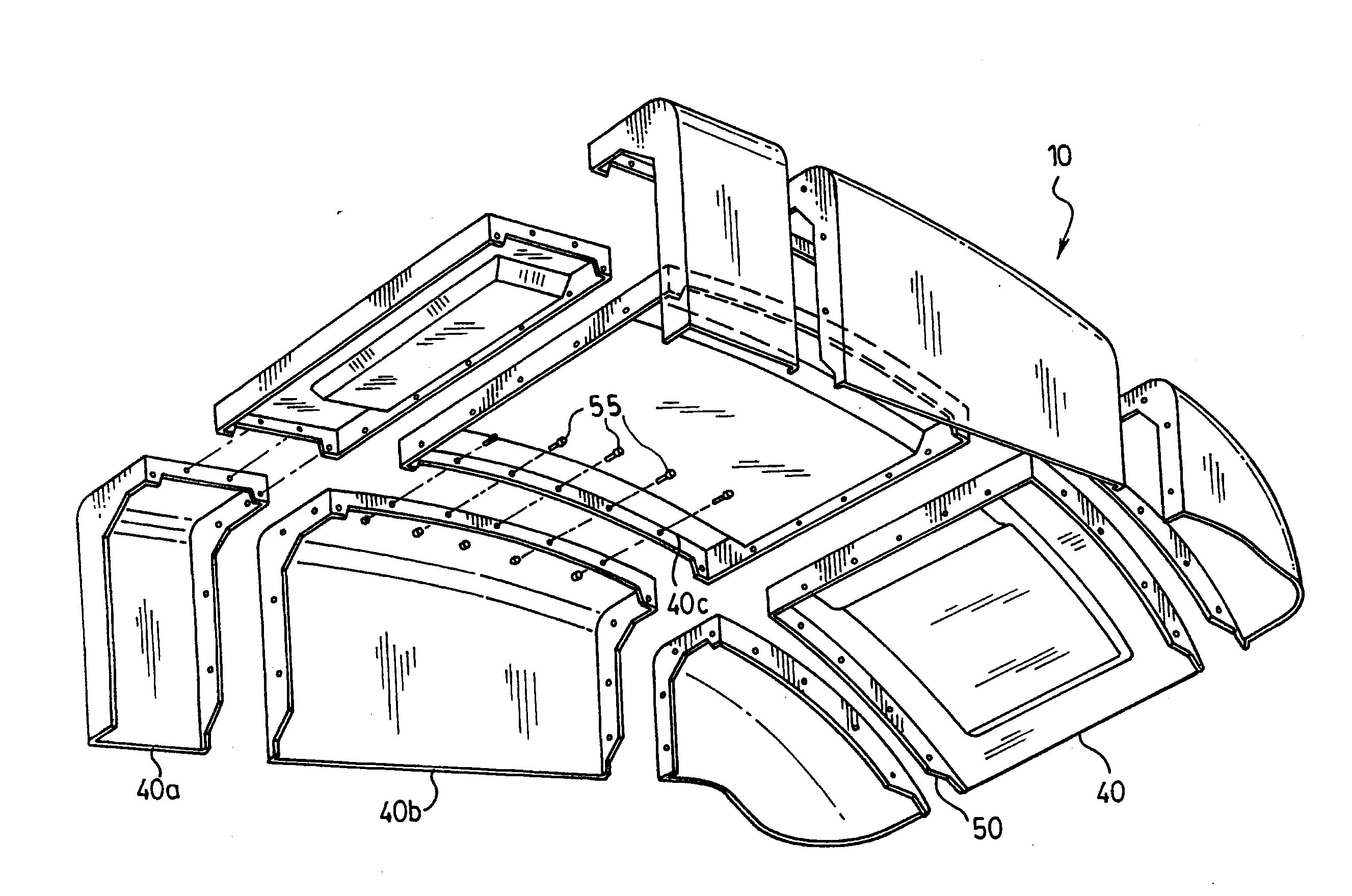 Modular wind deflector for a truck