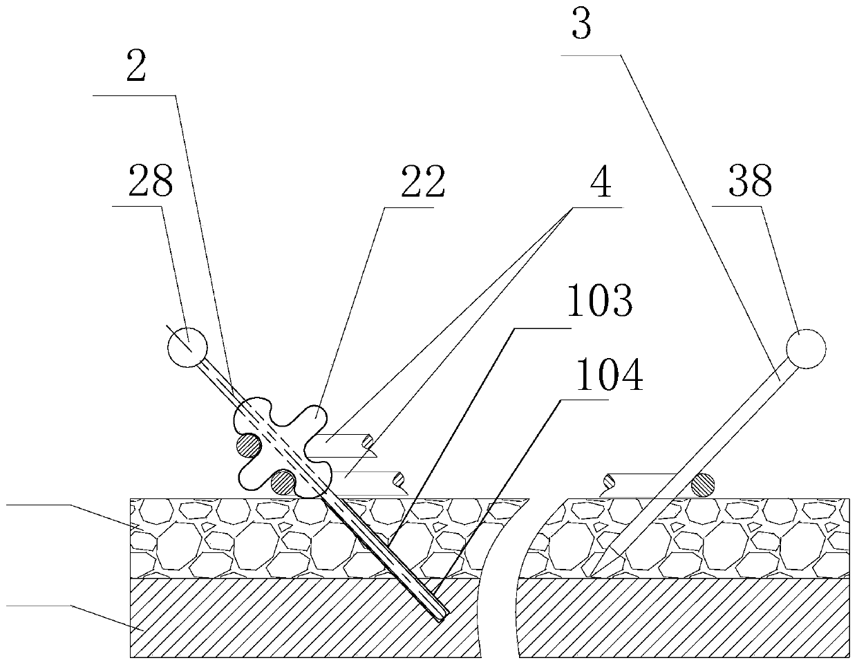 Auxiliary device for braiding disc long knot and method for braiding disc long knot