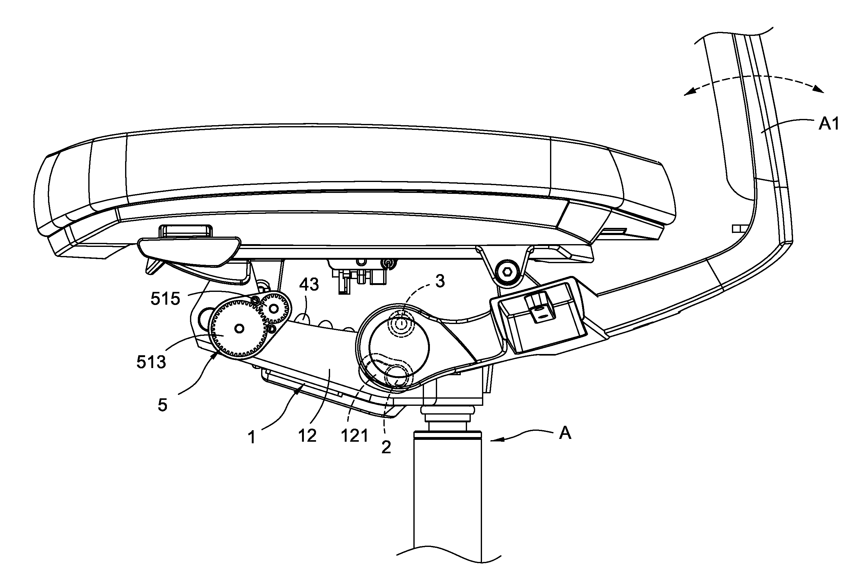 Flexible tilt adjustment device for a chair back