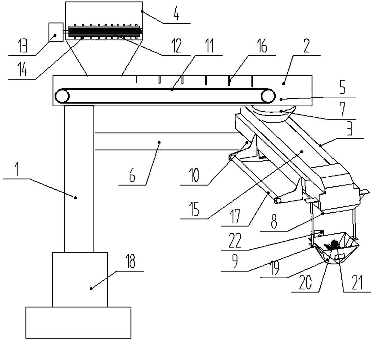 Steel fiber feeding and dispersing device and dispersing method