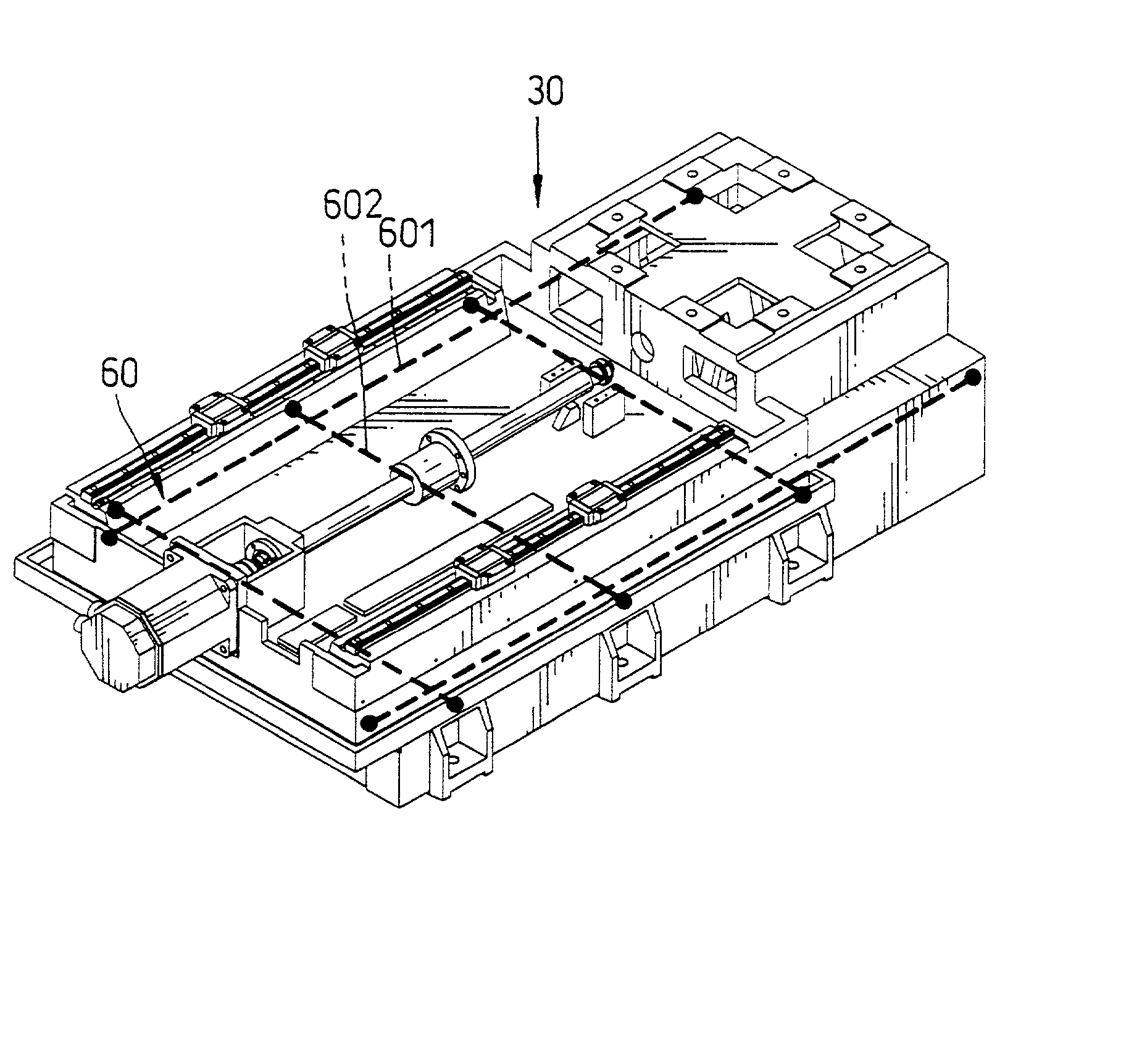 Prestressing device for a mechanical finishing device