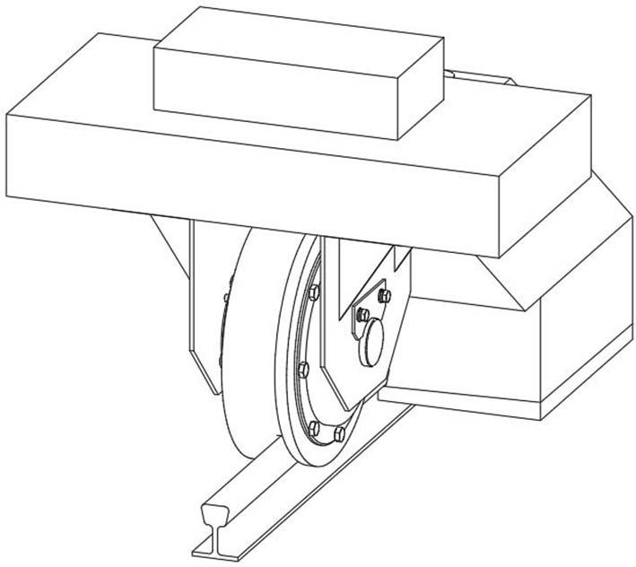 Rail transit wheel and rail shot blasting cleaning device