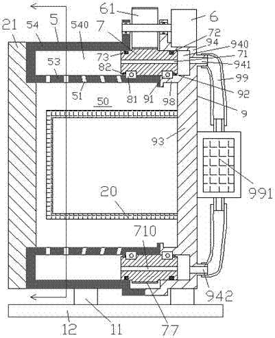 A medical ozone disinfection cabinet device driven by air pressure