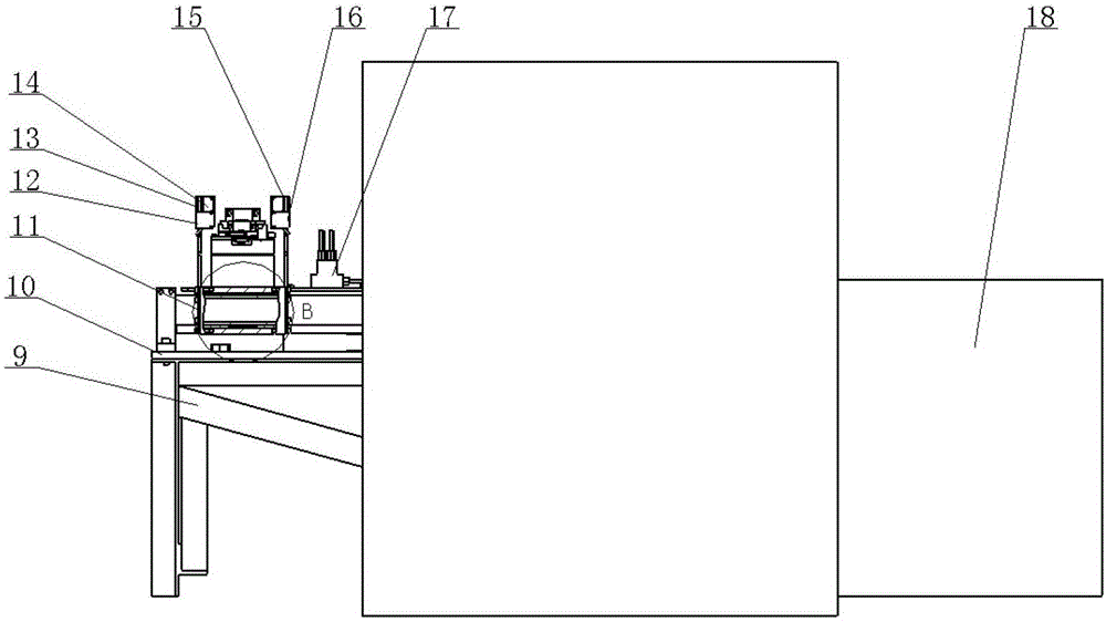 A pouring riser removal machine