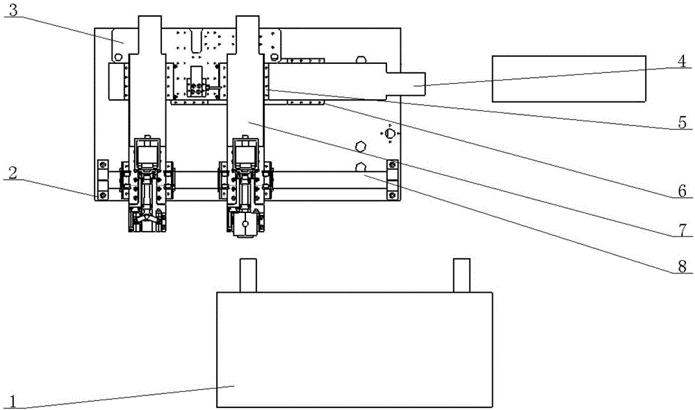 A pouring riser removal machine