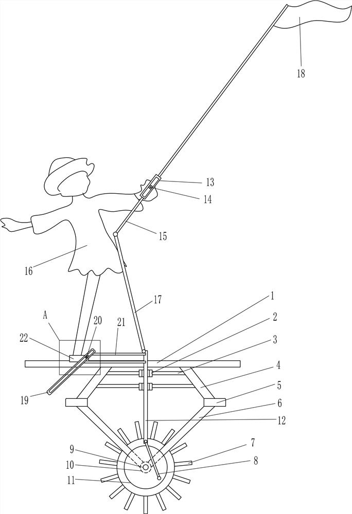 An agricultural bird repelling device