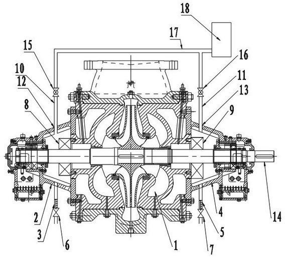 Fireproof and leakproof system for high-temperature centrifugal pump