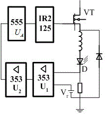 A high power led constant current drive circuit