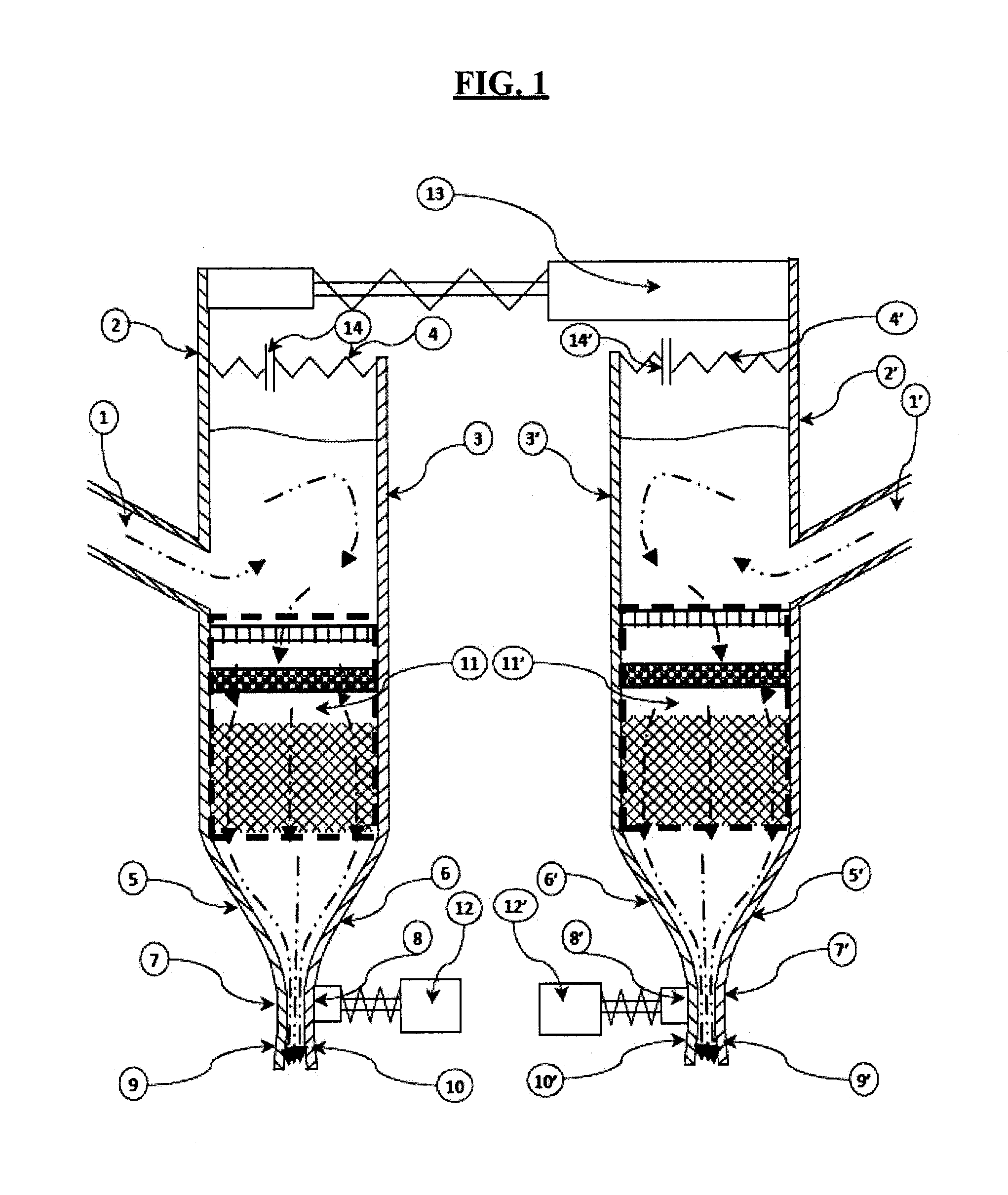 Module for a device generating at least one water curtain and corresponding device