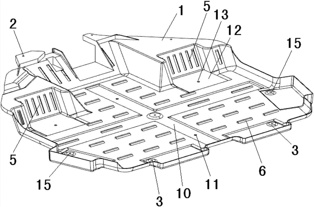 Protective plate for battery case body