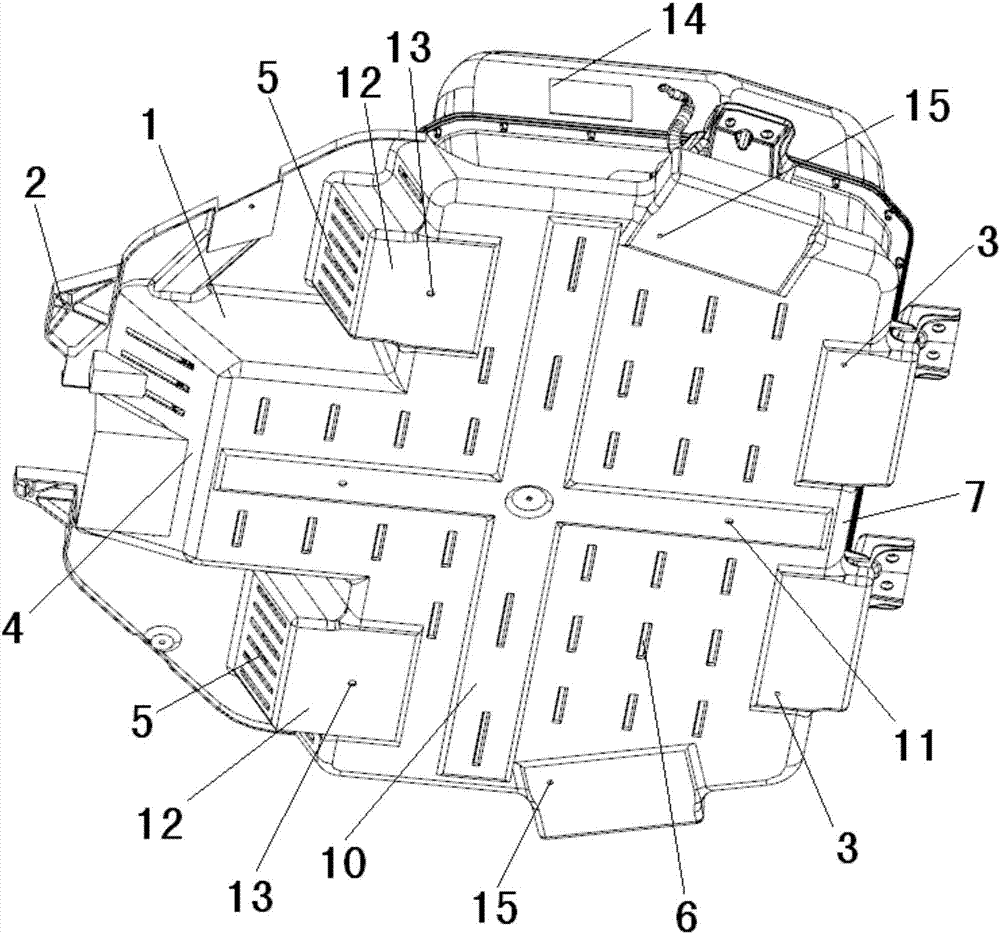 Protective plate for battery case body