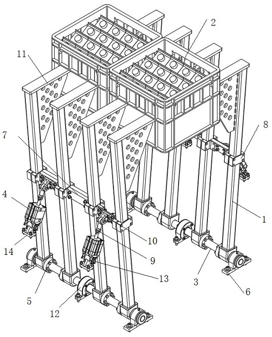 Supporting mechanism for turnover box