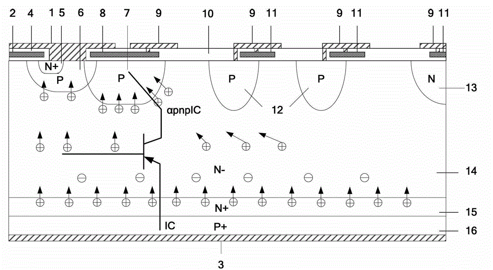 A kind of igbt with terminal deep level impurity layer