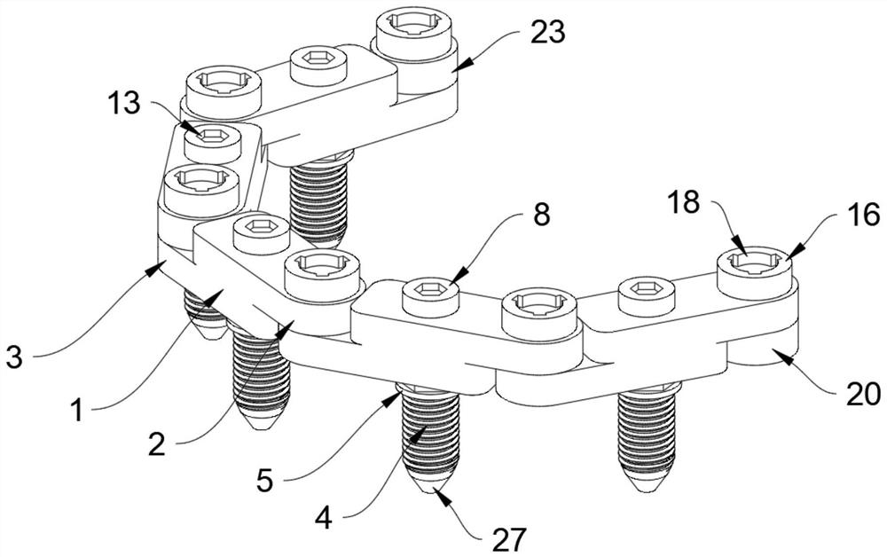 Adjustable combined type planting rod clamp