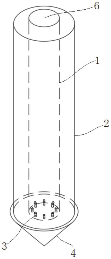 A load-bearing permeable concrete-ecc composite prefabricated pile and its preparation method