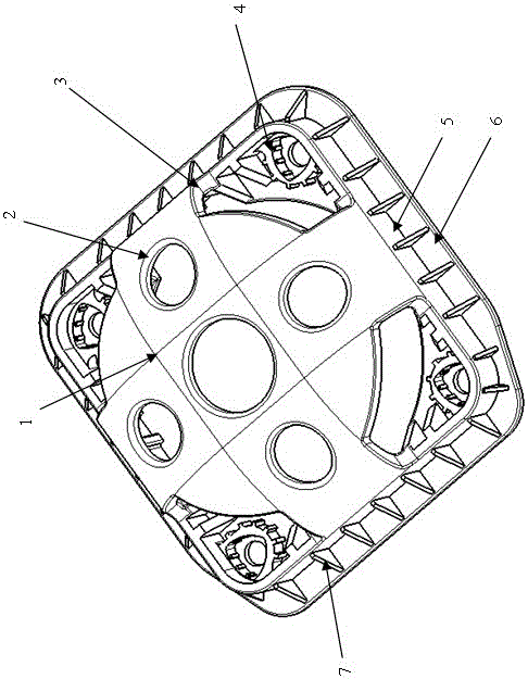 Automobile airbag support ring structure