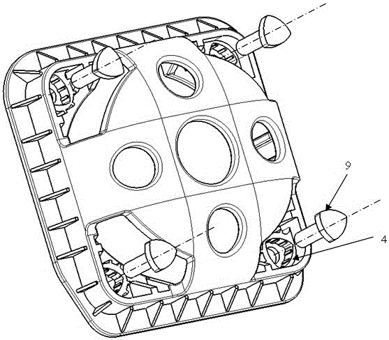 Automobile airbag support ring structure