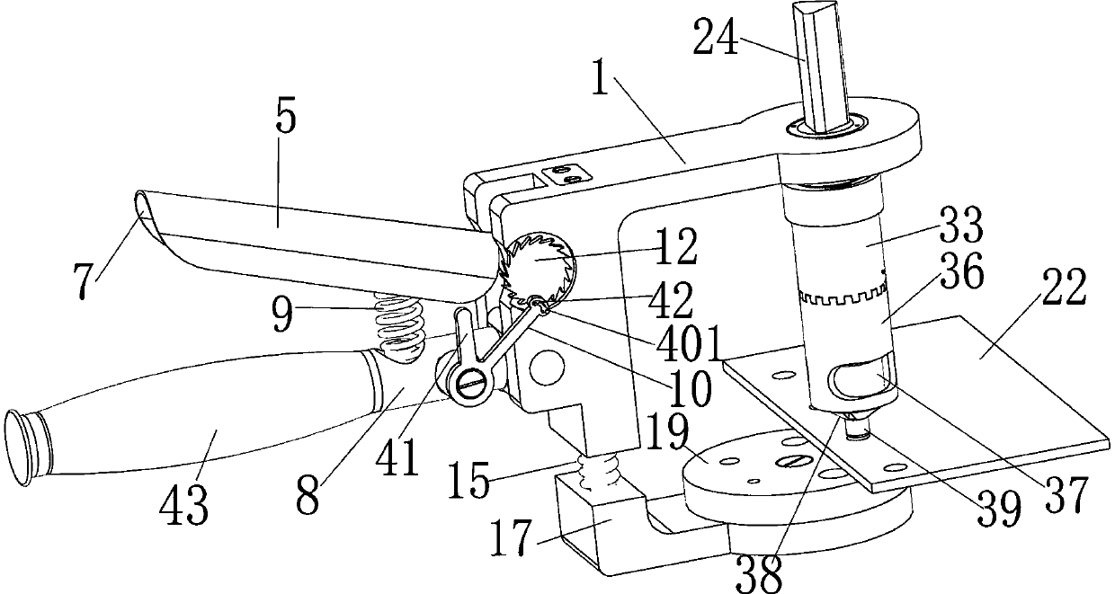 Aircraft thin plate countersunk hole cutting device