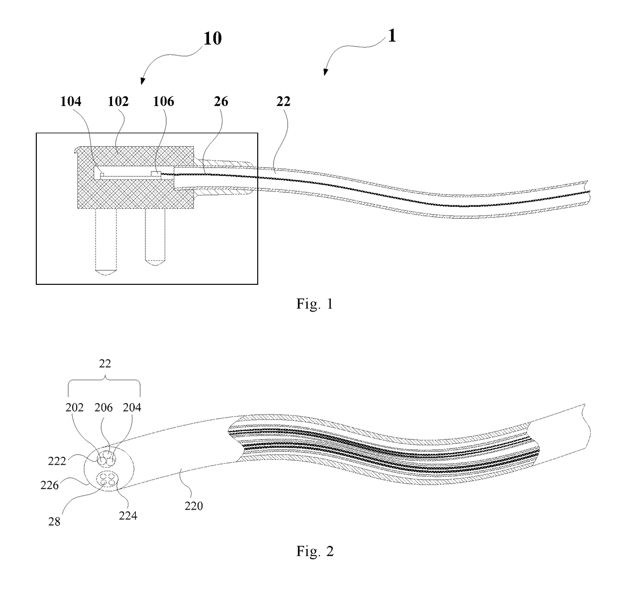 Power cord plug, cable, power cord structure and electrical device