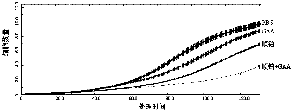 Combined drug of gossypol acetate and chemotherapeutic drug